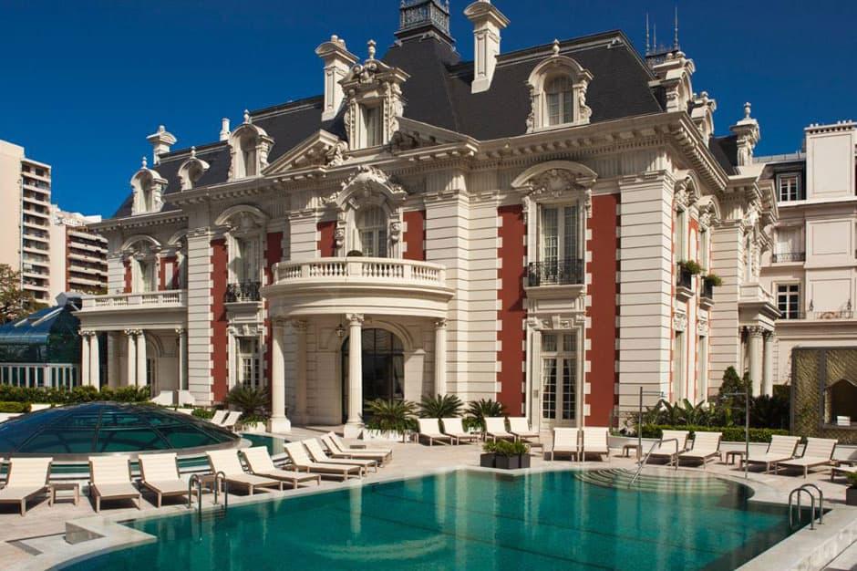 Four Seasons Buenos Aires mansion behind its outdoor pool