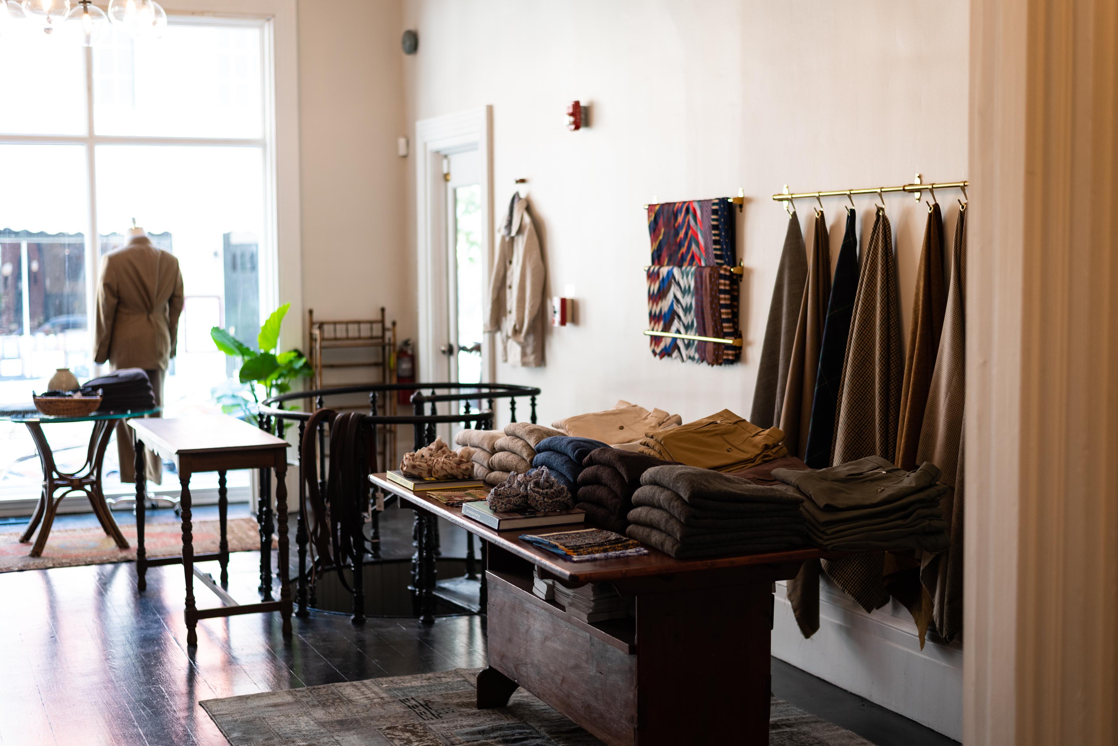 Clothing on a table 