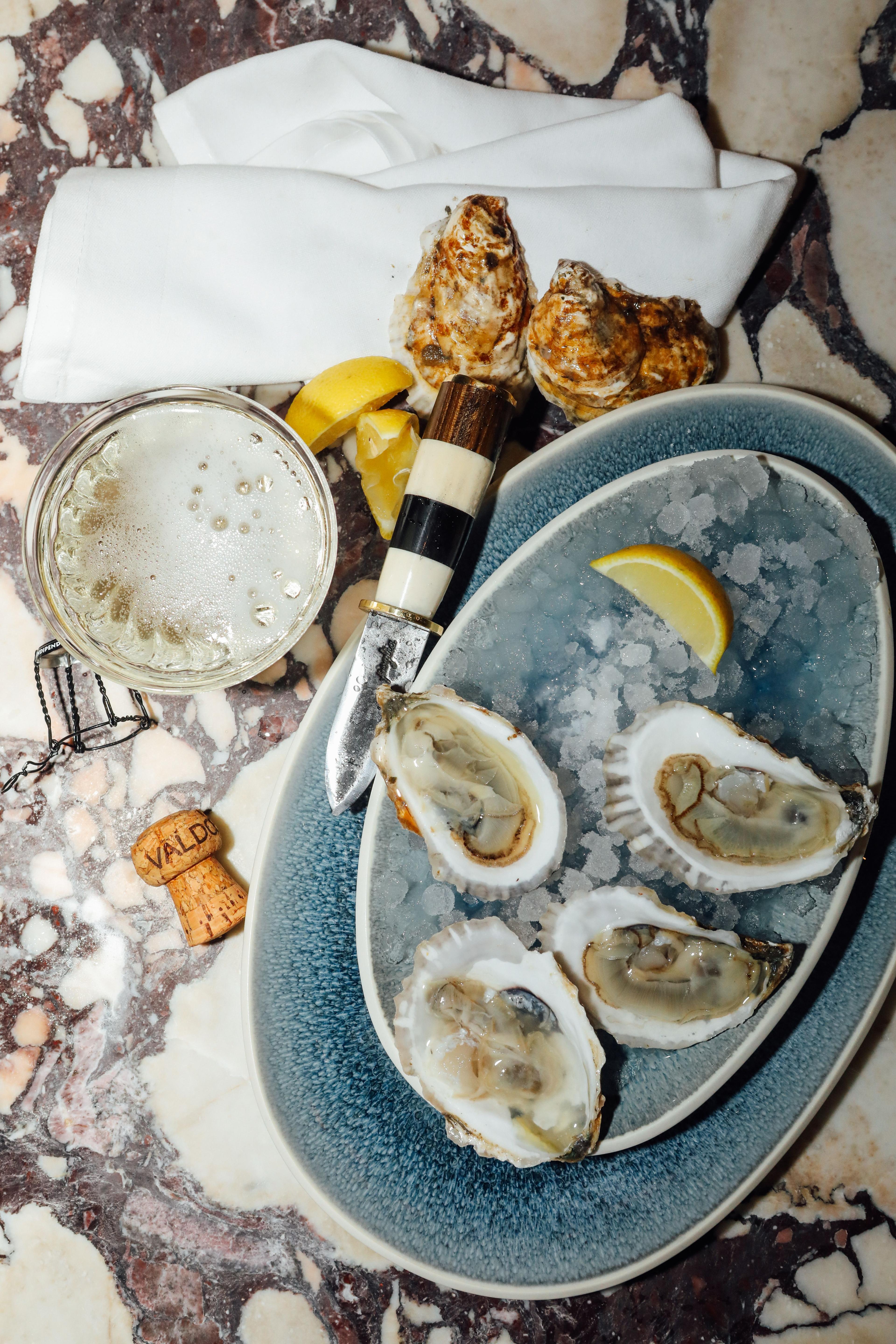 oysters and champagne