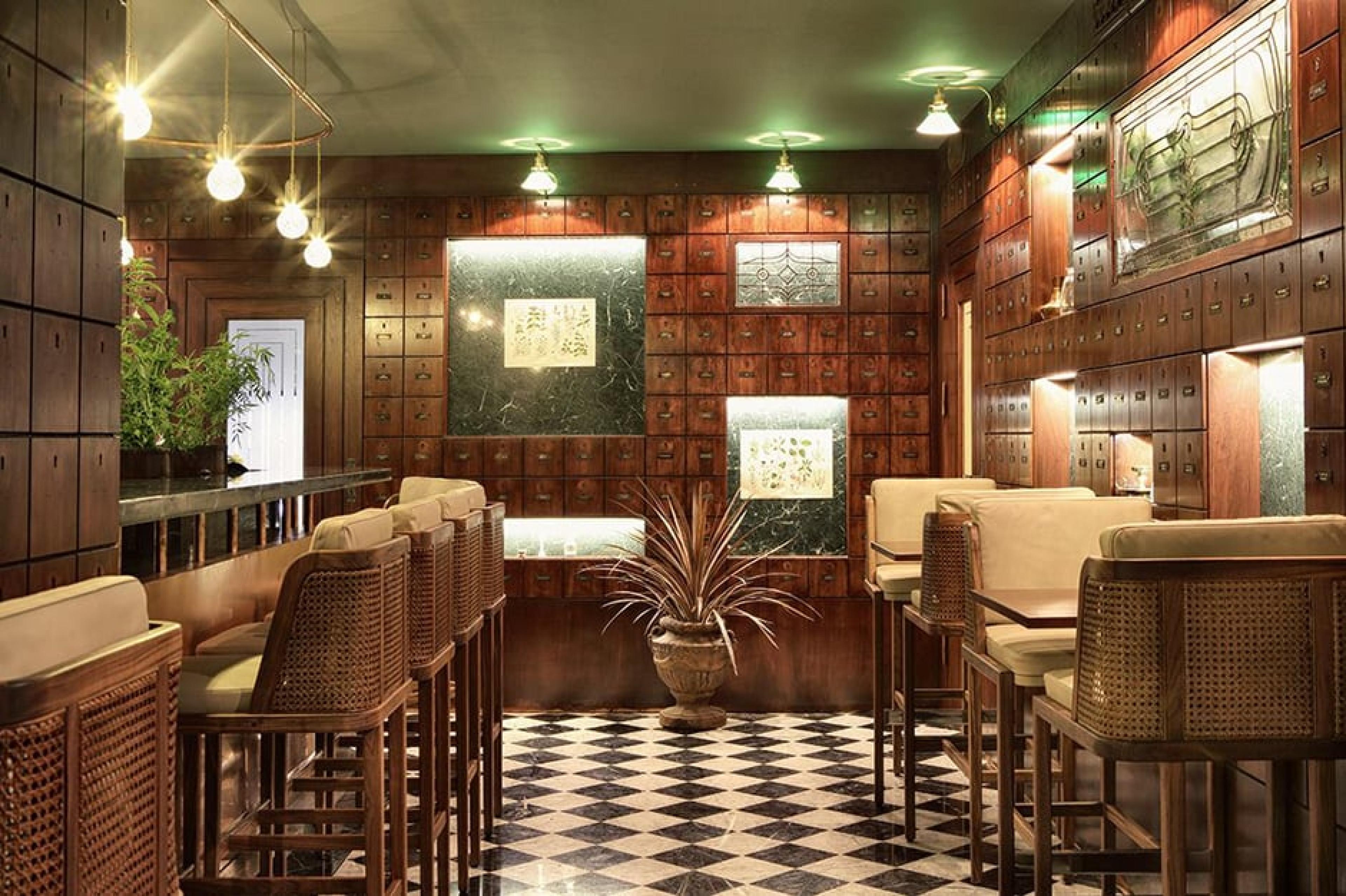 Interiors at Pharmarium, Stockholm, Sweden